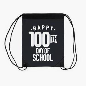 Happy 100Th Day Of School Teacher Student Drawstring Bag DSB1406 2