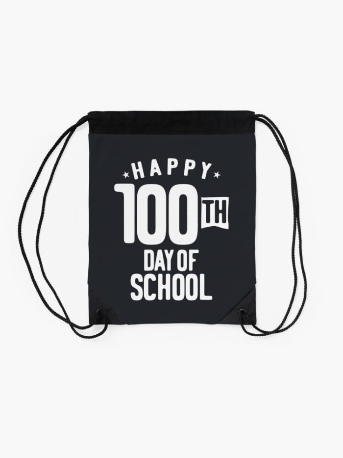 Happy 100Th Day Of School Teacher Student Drawstring Bag DSB1406 2