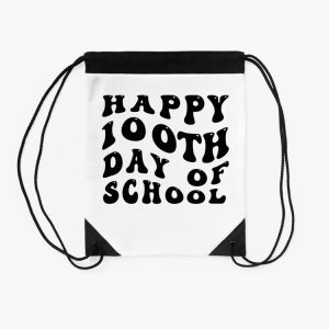 Happy 100Th Day Of School Teachers Students Drawstring Bag DSB1413 2