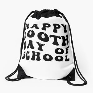 Happy 100Th Day Of School Teachers Students Drawstring Bag DSB1413