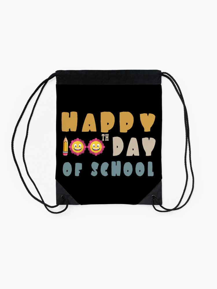 Happy-100Th-Day-Of-School-Teachers-Students-Gifts-Funny-Drawstring-Bag-DSB603-2 Happy 100Th Day Of School Teachers Students Gifts Funny Drawstring Bag DSB603 2