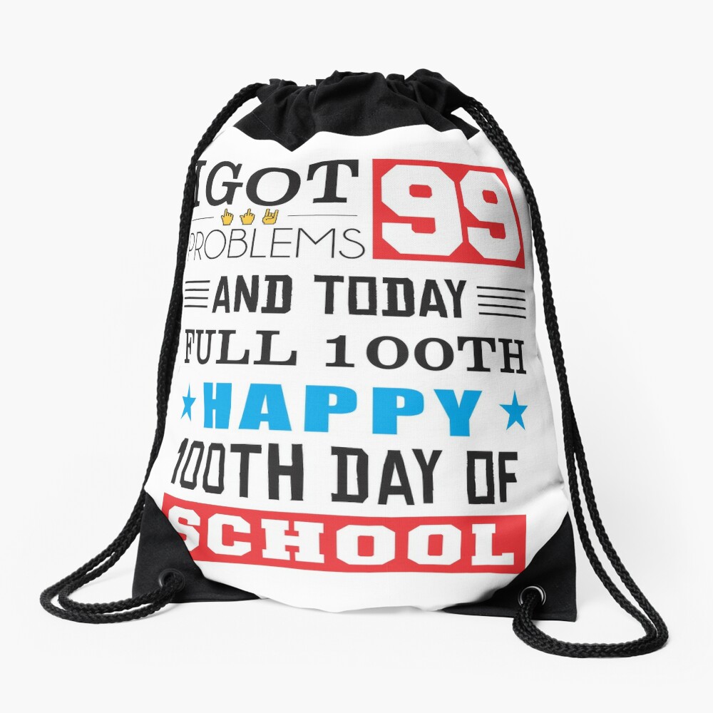 Happy 100Th Days Of School Drawstring Bag DSB715
