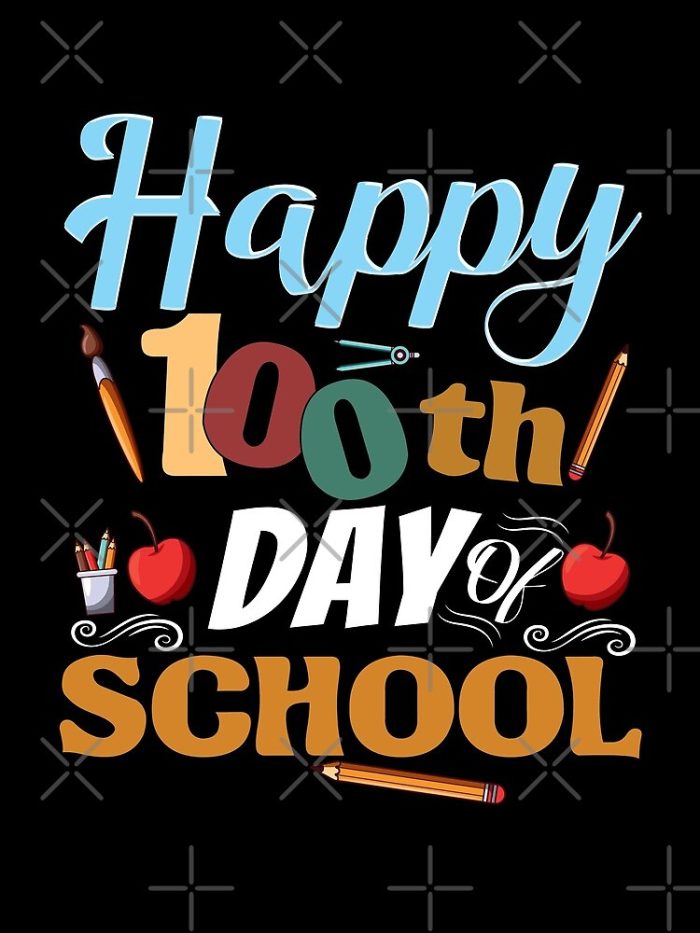 Happy 100Th Days School 100 Days School Drawstring Bag DSB1416 1