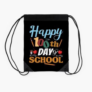 Happy 100Th Days School 100 Days School Drawstring Bag DSB1416 2