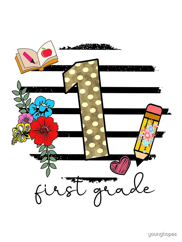 Happy First Day Of First Grade Back To School Drawstring Bag DSB218 1