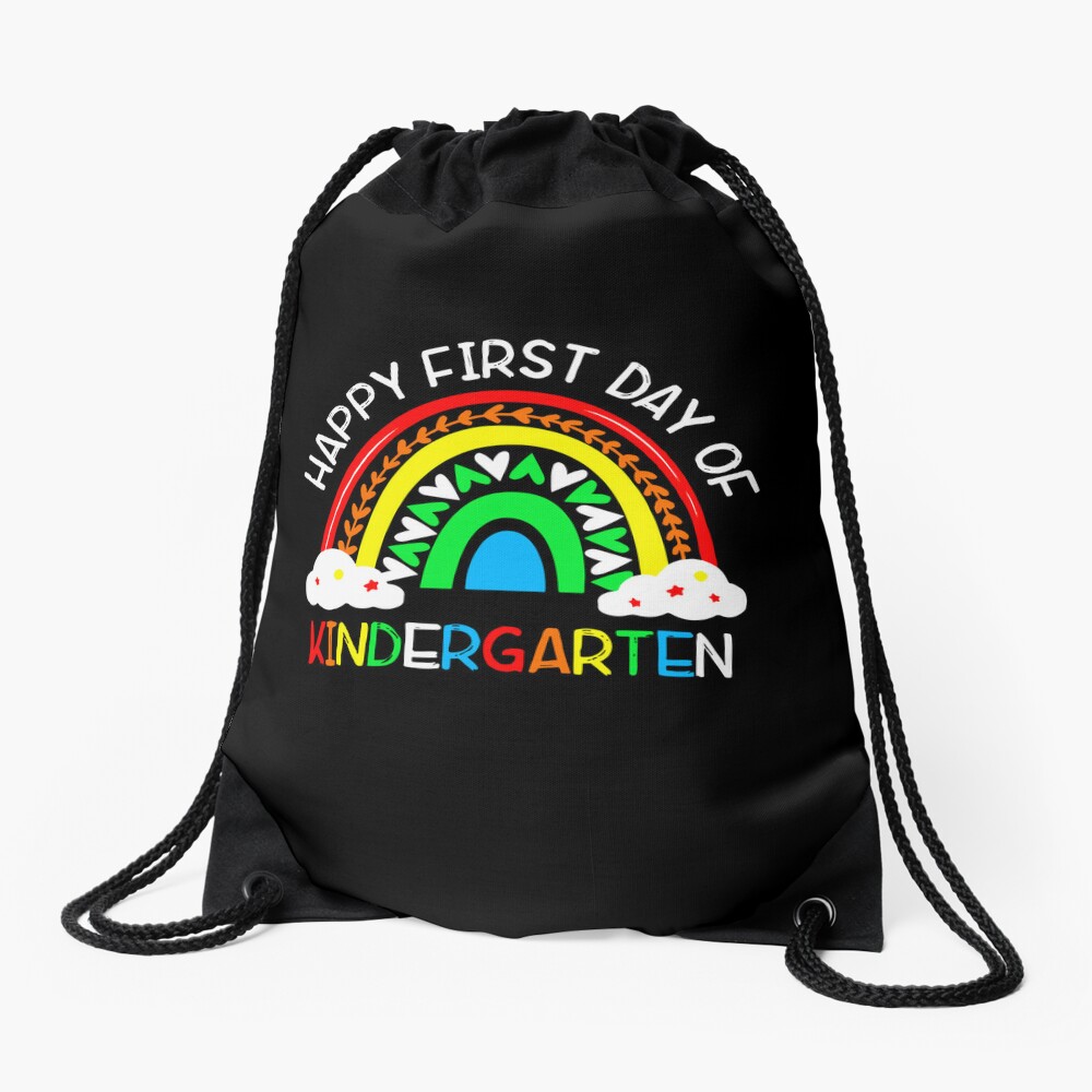 Happy-First-Day-Of-Kindergarten-Drawstring-Bag-DSB1344 Happy First Day Of Kindergarten Drawstring Bag DSB1344