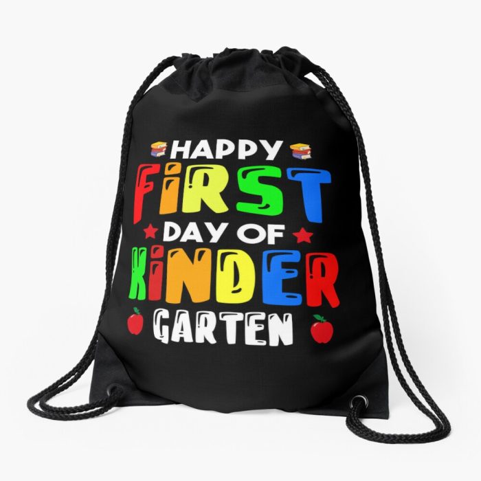 Happy First Day Of Kindergarten Drawstring Bag DSB1383