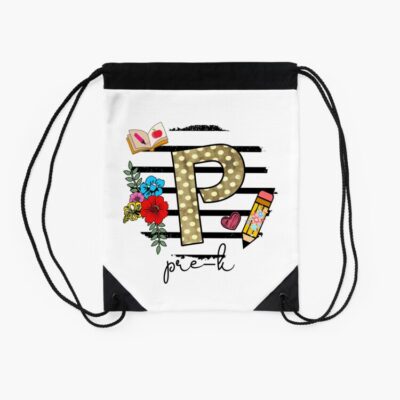 Happy First Day Of Pre K Back To School Drawstring Bag DSB482 2 Happy First Day Of Pre K Back To School Drawstring Bag DSB482 2
