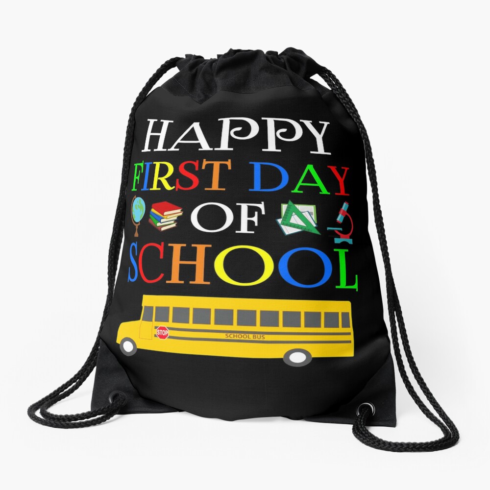 Happy First Day Of School 2020 Funny School Drawstring Bag DSB785