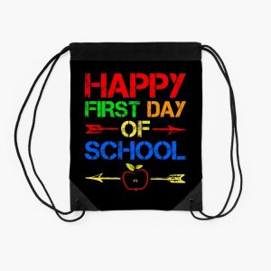 Happy First Day Of School 2020 Vintage Drawstring Bag DSB616 2