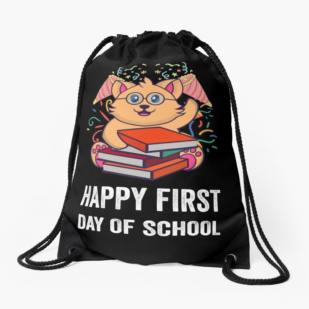 11 Happy First Day Of School 2023 Drawstring Bag DSB596