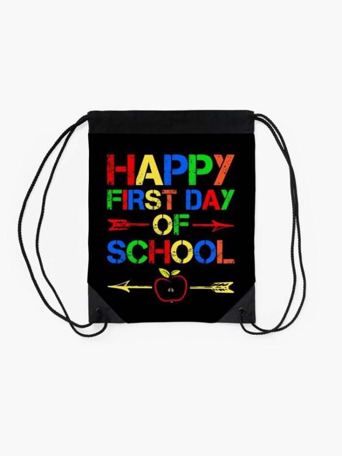 Happy First Day Of School 2023 Vintage Drawstring Bag DSB1218 2