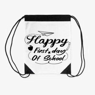 Happy First Day Of School 2023 Welcome Back To School Sticker Drawstring Bag DSB701 2 Happy First Day Of School 2023 Welcome Back To School Sticker Drawstring Bag DSB701 2