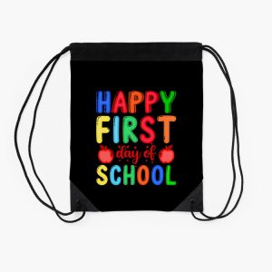 Happy First Day Of School Back To School Drawstring Bag DSB097 2