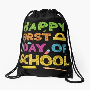 Happy First Day Of School Back To School Drawstring Bag DSB102