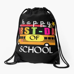 Happy First Day Of School Drawstring Bag DSB004