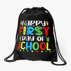 Happy First Day Of School Drawstring Bag DSB008