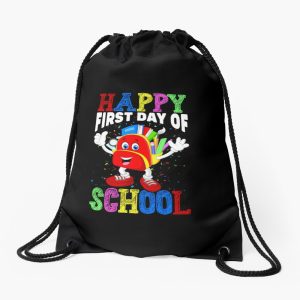 Happy First Day Of School Drawstring Bag DSB011