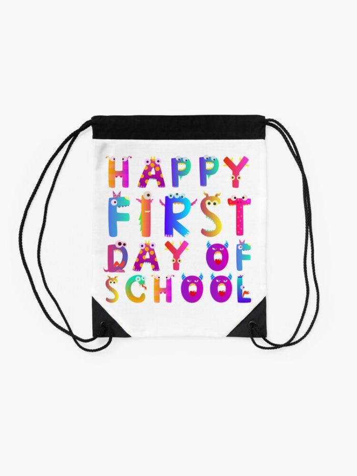 Happy First Day Of School Drawstring Bag DSB062 2