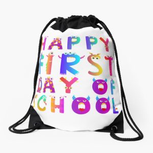Happy First Day Of School Drawstring Bag DSB062