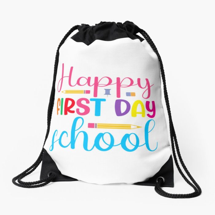 Happy First Day Of School Drawstring Bag DSB066