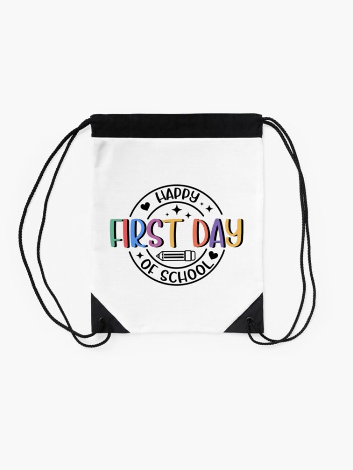 Happy First Day Of School Drawstring Bag DSB1379 2