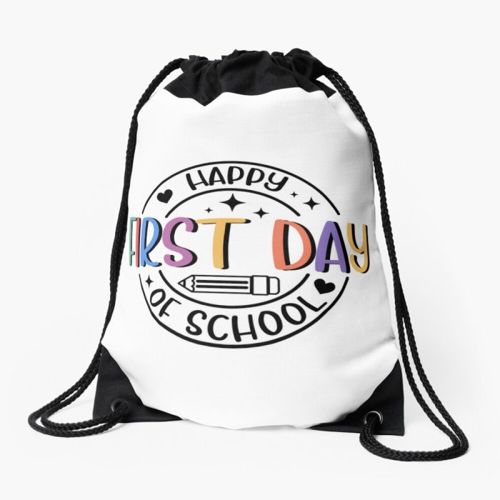 Happy First Day Of School Drawstring Bag DSB1379