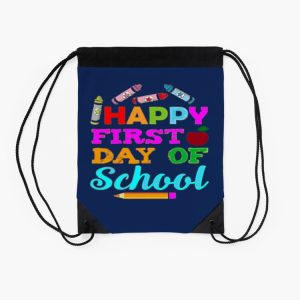 Happy First Day Of School Drawstring Bag DSB336 2