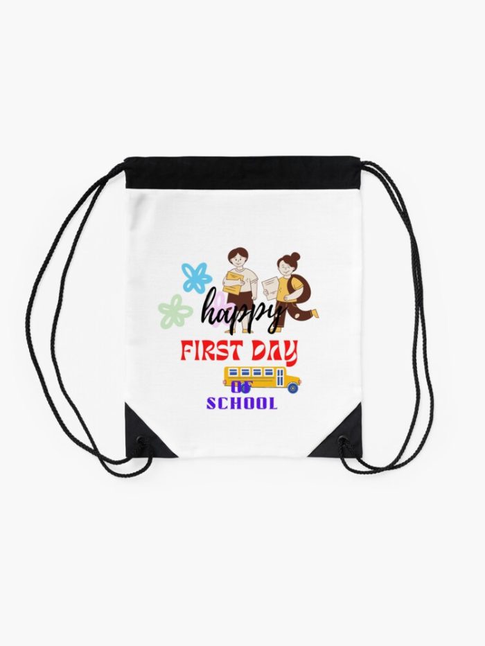 Happy First Day Of School Drawstring Bag DSB376 2