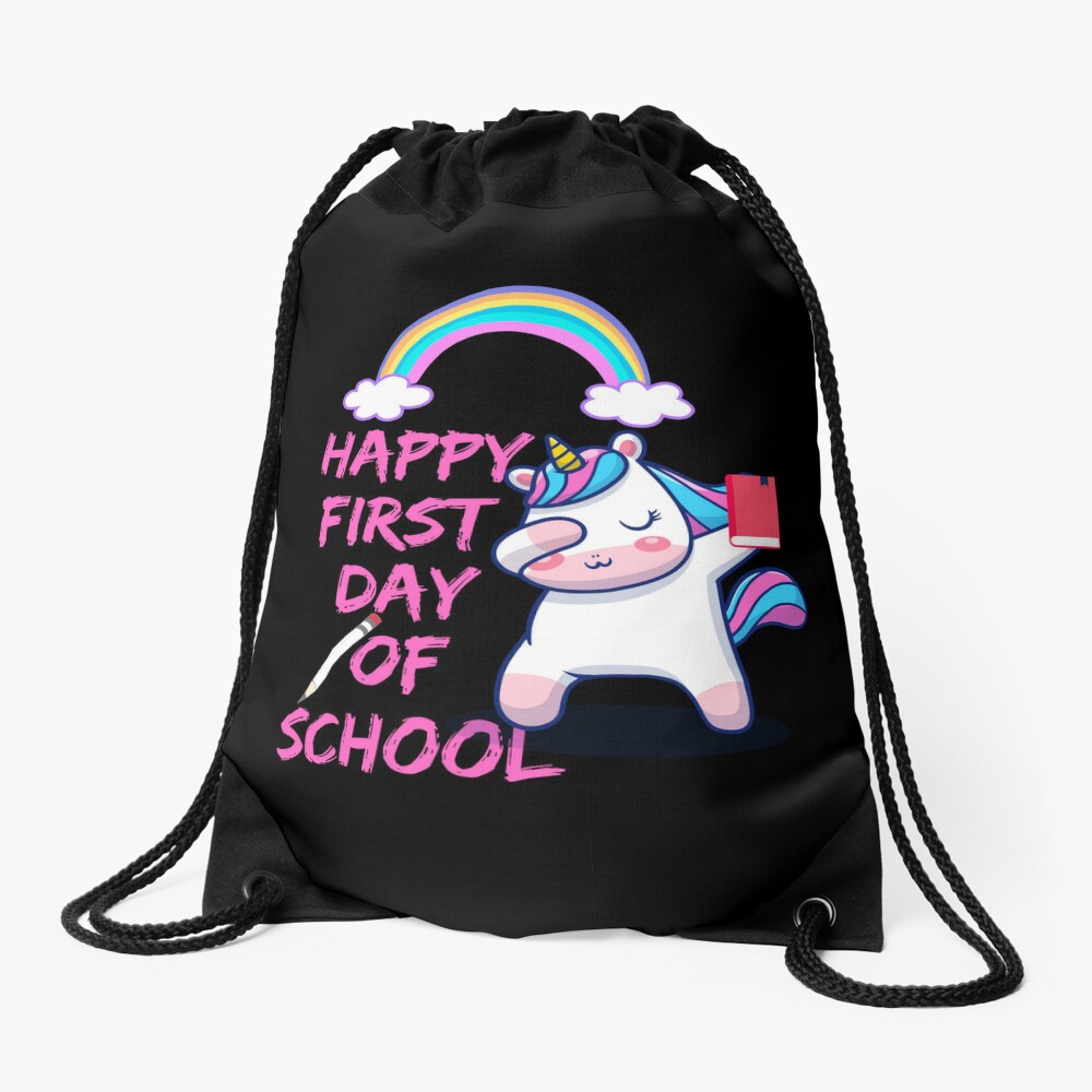 Happy First Day Of School Drawstring Bag DSB513