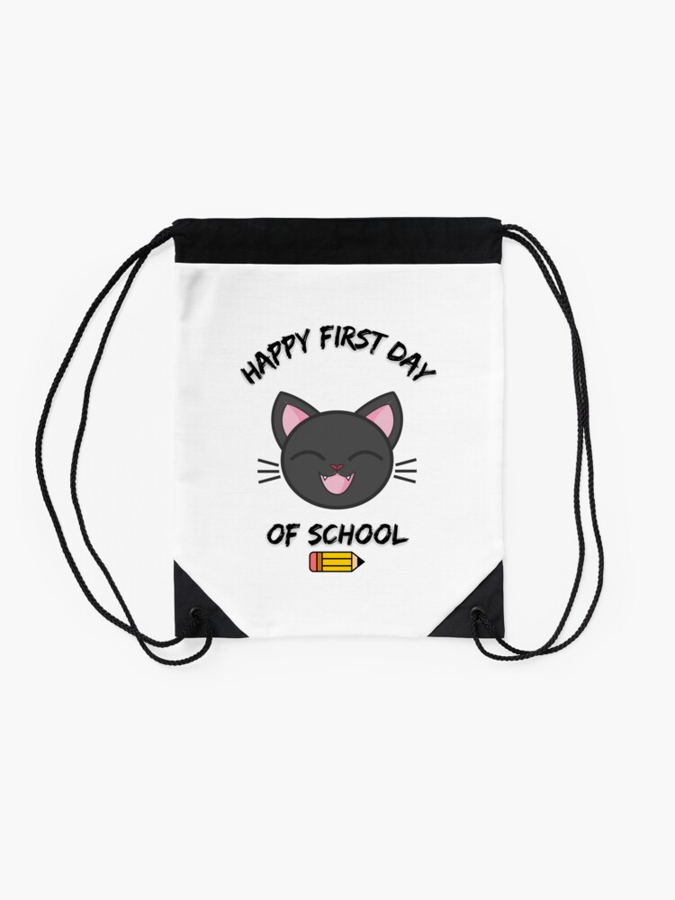Happy-First-Day-Of-School-Drawstring-Bag-DSB624-2 Happy First Day Of School Drawstring Bag DSB624 2