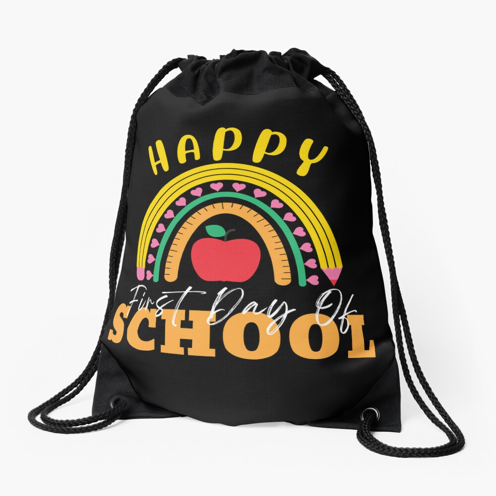 Happy First Day Of School Drawstring Bag DSB721