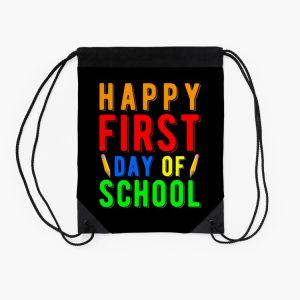 Happy First Day Of School Gift Great School 2020 Drawstring Bag DSB886 2 Happy First Day Of School Gift Great School 2020 Drawstring Bag DSB886 2