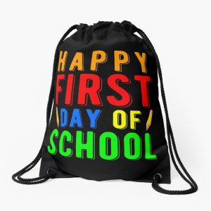 Happy First Day Of School Gift Great School 2020 Drawstring Bag DSB886
