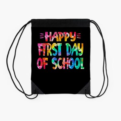 Happy First Day Of School Teachers Back To School Tie Dye Drawstring Bag DSB362 2