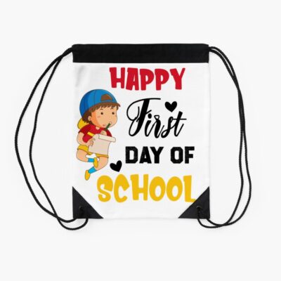 Happy First Day Of School Vibes Boys Gift Back To School Gift Drawstring Bag DSB924 2 Happy First Day Of School Vibes Boys Gift Back To School Gift Drawstring Bag DSB924 2