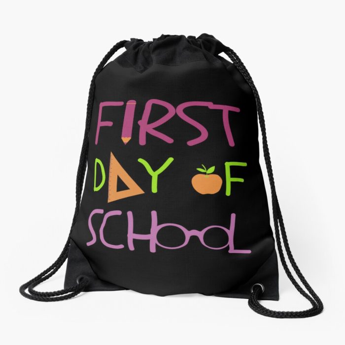 Happy First Day Of School Vibes Drawstring Bag DSB079