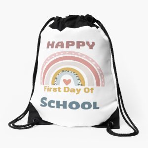 Happy First Day Of School Vibes Drawstring Bag DSB1025