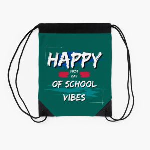 Happy First Day Of School Vibes Drawstring Bag DSB351 2