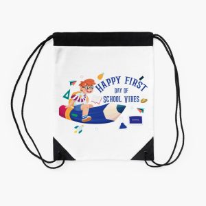 Happy First Day Of School Vibes Drawstring Bag DSB429 2