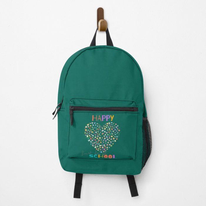 Happy First Day Of School White Heart Backpack PBP847