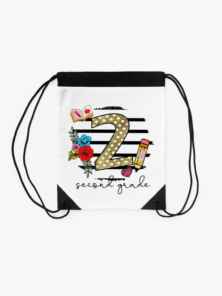 Happy-First-Day-Of-Second-Grade-Back-To-School-Drawstring-Bag-DSB214-2 Happy First Day Of Second Grade Back To School Drawstring Bag DSB214 2