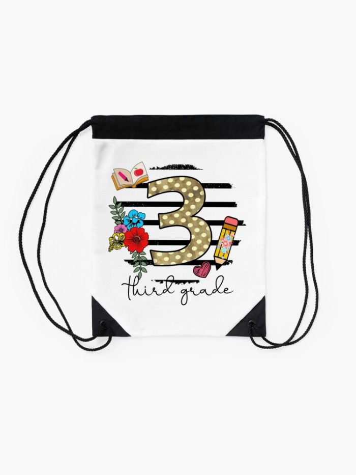 Happy First Day Of Third Grade Back To School Drawstring Bag DSB169 2