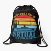 Happy First Day Of Virtual 1St Grade Drawstring Bag DSB968