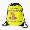 Happy First Virtual Day Of School Drawstring Bag DSB906