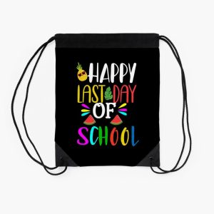 Happy Last Day Of School Funny Teacher Student Gift School Drawstring Bag DSB1376 2