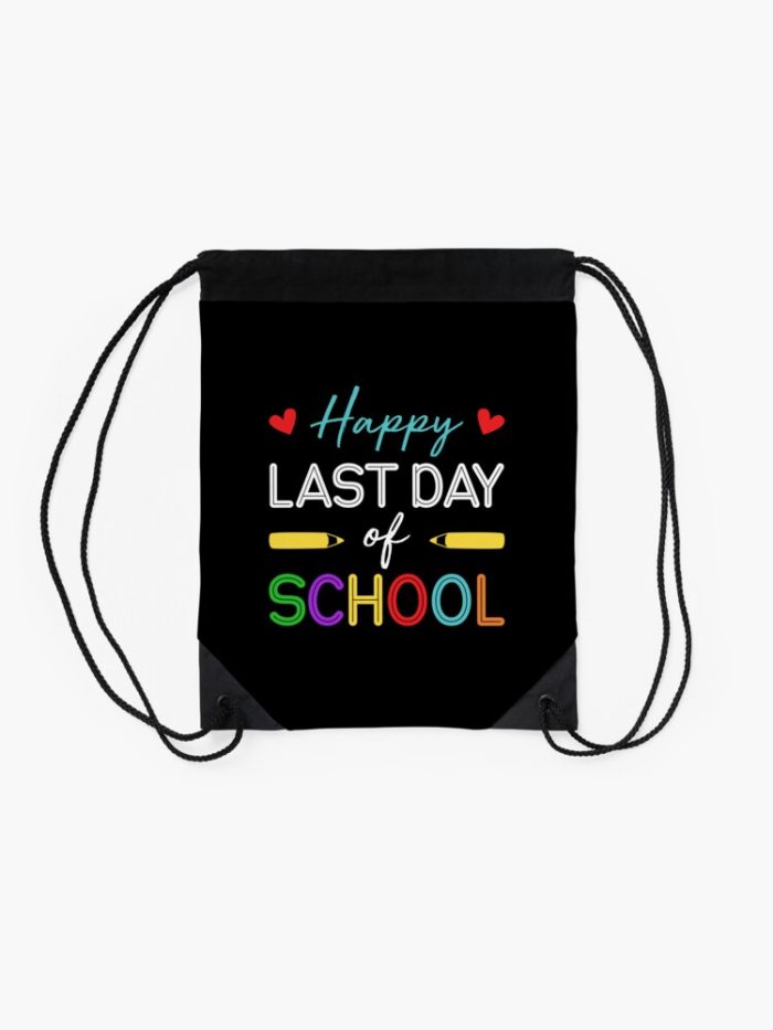 Happy Last Day Of School Graduation Day Drawstring Bag DSB407 2