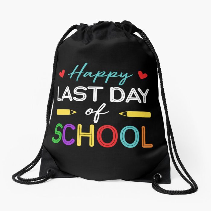 Happy Last Day Of School Graduation Day Drawstring Bag DSB407