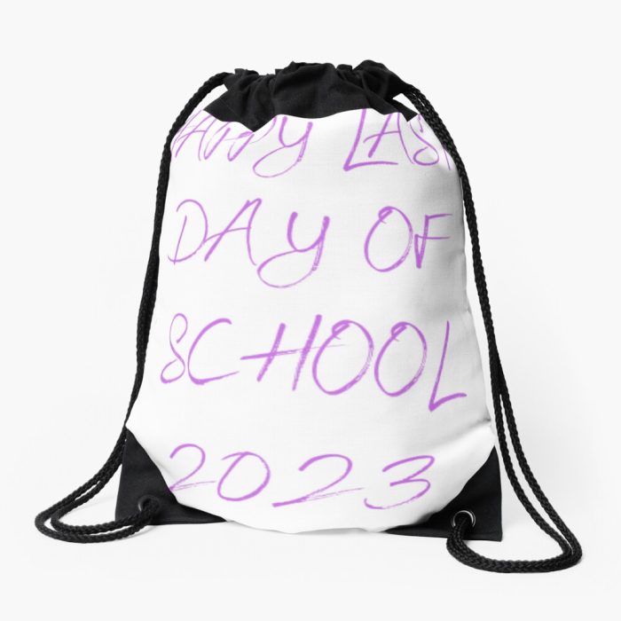 Happy Last Day Of School Graduation Drawstring Bag DSB301