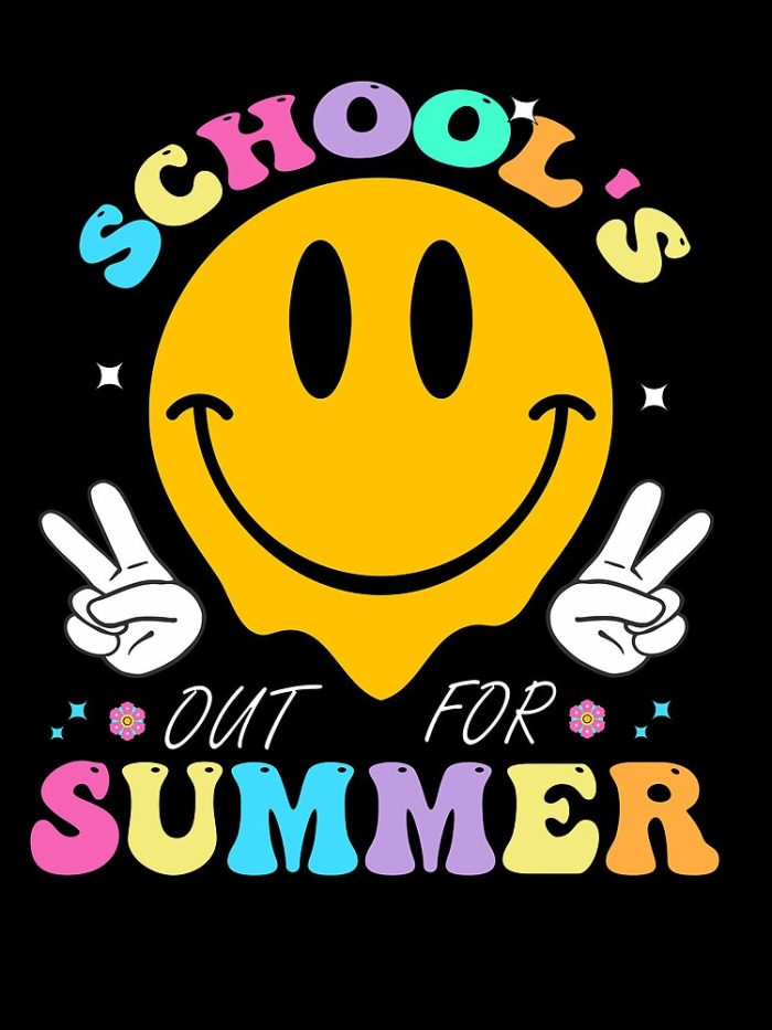 Happy Last Day Of School Graduation Groovy Summer Teacher Student Drawstring Bag DSB693 1